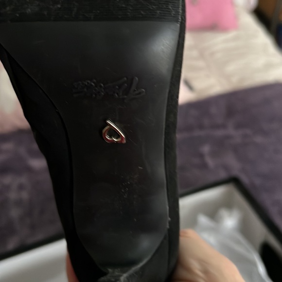 Women’s faux suede new without tags black knee-high boots.size 8 medium - Picture 6 of 10